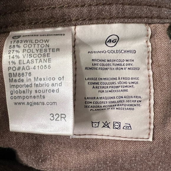 AG Adriano Goldschmied Tellis Modern Slim Pants Mens 32x27.5 - Brushed Brown - Picture 7 of 7